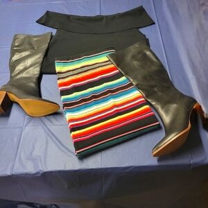 LAUREN Ralph Lauren Skirt & Off-the- Shoulders Top